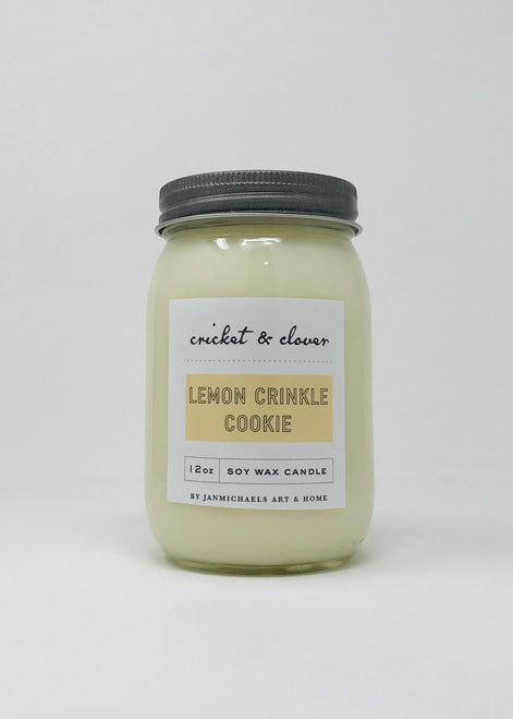 Cricket + Clover Lemon Crinkle Cookie Soy Candle 12oz