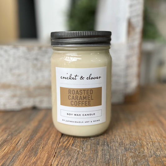 Cricket + Clover Roasted Caramel Coffee Soy Candle 12 oz