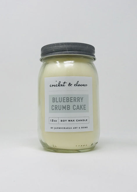 Cricket + Clover Blueberry Crumb Cake Soy Candle 12oz
